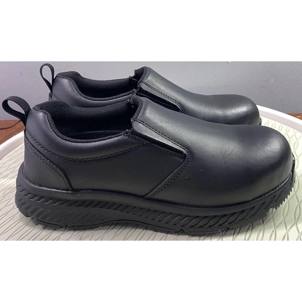 ACE‎ Shoes For Crews Steel Toe Slip-Resistant Work Shoes Black Wom. 7,Men 5.5